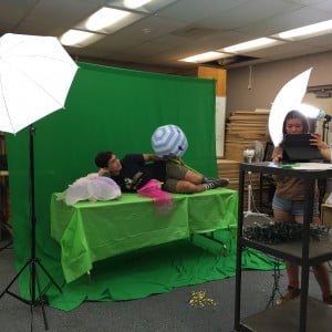 Shooting a green screen scene